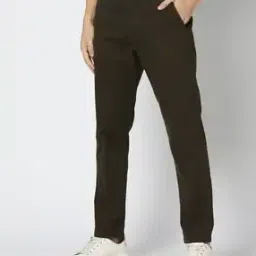 Men Slim Fit Flat-Front Chinos-image-80