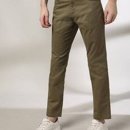 Men Slim Fit Flat-Front Chinos-image-85
