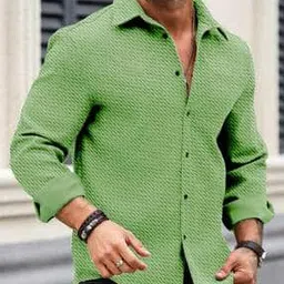 Men Self-Design Regular Fit Shirt-picture-9