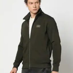 Men Slim Fit Zip-Up Sweatshirt-image-99
