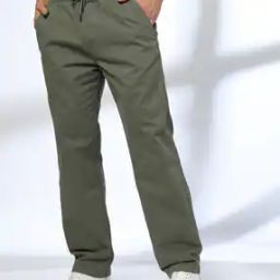 Men Straight Fit Flat-Front Trousers-picture-16