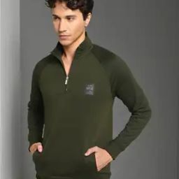 Men Regular Fit Zip-Front Sweatshirt-image-69
