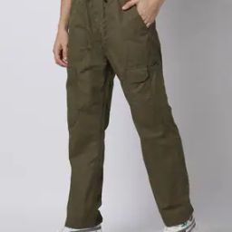 Men Relaxed Fit Cargo Pants-image-77