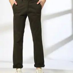 Men Slim Fit Flat-Front Chinos-image-21