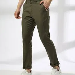 john players Men Slim Fit Flat-Front Trousers-picture-18