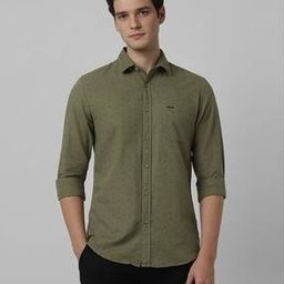 Men Micro Print Slim Fit Shirt-image-45