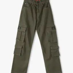 Boys Regular Fit Cargo Trousers-image-20