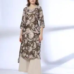 Women Floral Print Straight Kurta-image-72