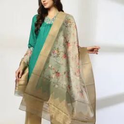 Women Floral Print Dupatta-42
