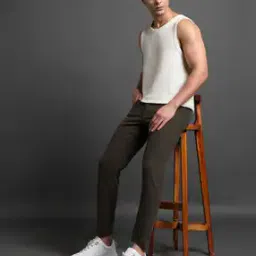 Men Skinny Fit Cropped Jeans-image-62