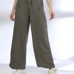 Women Cotton Terry Wide-Leg Pants with Insert Pockets-image-68