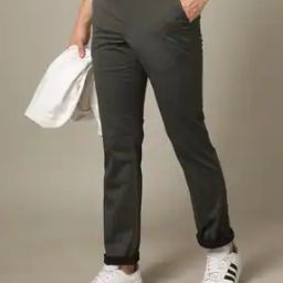 Men Regular Fit Flat-Front Trousers-image-54