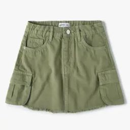 Straight Mini Skirt with Cargo Pockets-image-29