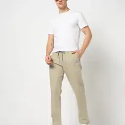 Men Regular Fit Flat-Front Trousers-picture-26