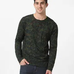 Slim Fit Abstract Print Crew-Neck T-Shirt-image-41