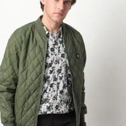 Quilted Bomber Jacket-image-0