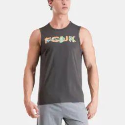 Men Typographic Print Sleeveless Vest-picture-24