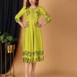 Women Floral Print Anarkali Kurta-image-17