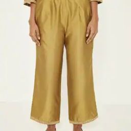 Women Straight Fit Pleat-Front Pants-picture-21