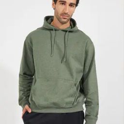 Men Relaxed Fit Hoodie with Kangaroo Pocket-image-40