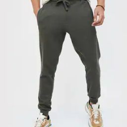 Men Straight Track Pants with Elasticated Waist-image-2