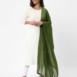 r&b Texture Dupatta with Contrast Border image 1