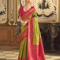 Women Woven Saree with Contrast Border-29