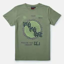 Graphic Print Crew-Neck T-shirt-20