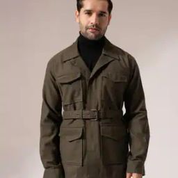 men Regular Fit Jacket with Flip Pockets-picture-36
