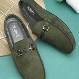 Men Slip-On Loafers with Metal Accent-image-46
