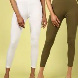 Women Pack of 2 Leggings with Elasticated Waistband-image-61