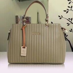 Women Striped Handbag with Metal Accent-image-64