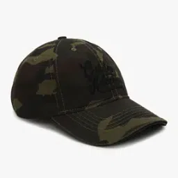 Men Camo Print Baseball Cap with Embroidered Applique-image-86