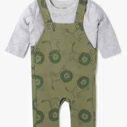 Graphic Print Dungaree Set-image-16