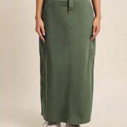Women Straight Skirts with Insert Pockets-image-3