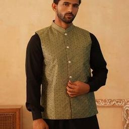 Men Sleeveless Nehru Jacket-picture-41