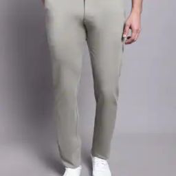 Relaxed Fit Flat-Front Trousers-image-49