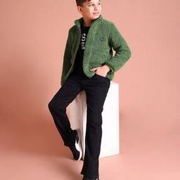 High-Neck Jacket with Button Closure-image-66