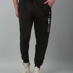 Men Typographic Print Joggers with Insert Pockets-image-49