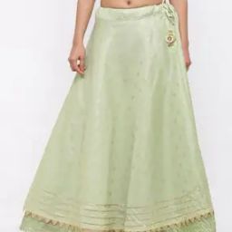Floral Print Flared Skirt with Tie-Up-43