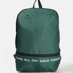Typographic Print Backpack-image-5