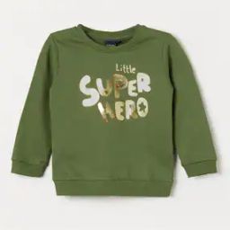 Boys Typographic Print Regular Fit Sweatshirt-image-40