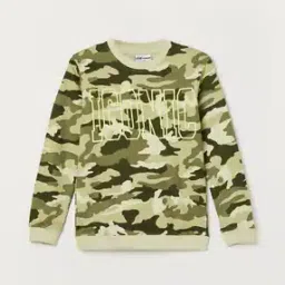 fame forever by lifestyle Boys Camouflage Regular Fit Round-Neck Sweatshirt-picture-28