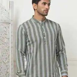 Men Striped Cotton Regular Fit Short Kurta-picture-26