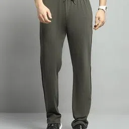 Men Straight Track Pants with Elasticated Waist-image-13