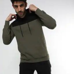 Colourblock Hoodie with Slip Pockets-image-20