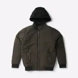 Hooded Bomber Jacket with Flap Pockets-image-7