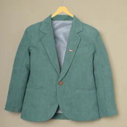 Boys Ribbed Blazer with Notched Lapel-image-61