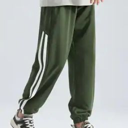 Men Side Striped Joggers with Insert Pockets-picture-6
