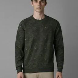 Men Micro Print Regular Fit Sweatshirt-image-45